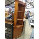 Modern pine corner cabinet