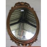 (2106) Oval gilt framed wall mirror