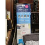 Boxed Dormeo memory foam single mattress