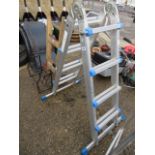 Folding metal stepladder