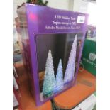Set of LED holiday trees