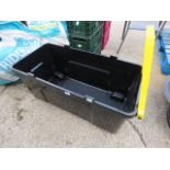 Black wheelable storage container