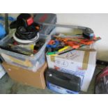 Large quantity of tools, lubricants, etc.