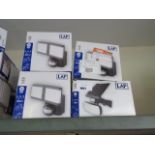 4 boxed LAP motion sensor security lights