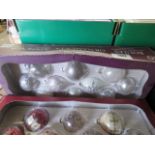 10 hand decorated glass ornaments