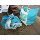 2 large builder's bags containing wooden off cuts