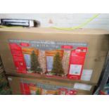 Boxed 2.2m pre lit Christmas tree