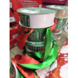 3 rolls of Christmas ribbon
