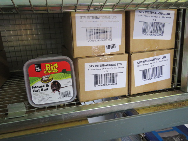 4 boxes of 3 The Big Cheese mouse and rat bait