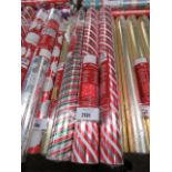 3 rolls of Christmas wrapping paper