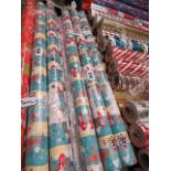 10 rolls of mixed Christmas wrapping paper