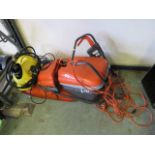 Flymo hover vac lawn mower and Karcher pressure washer