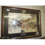 (2012) Framed and glazed Oriental silk
