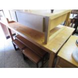 (2275) Pine drop side dining table