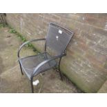 (1136) Metal mesh garden chair