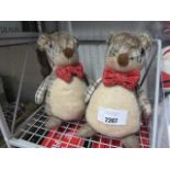 Unboxed festive fox and squirrel door stops