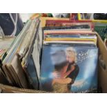 (9) Box containing approx. 70+ records incl. Rod Stewart, Diana Ross, Prince, Dusty Springfield,
