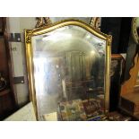 Gilt framed and bevelled over mantle mirror