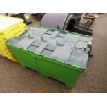 Large green storage crate