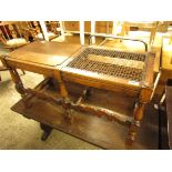 Dark oak telephone table