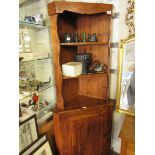 Stained pine corner unit
