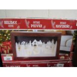 2 boxed light up holiday scenes