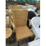 2 cane dining chairs