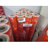 (2389) 10 rolls of red Christmas wrapping paper