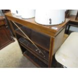 Edwardian inlaid open front bookcase