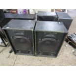 (2619) Pair of large black speakers