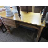 Modern light oak effect kneehole desk