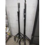 2 metal clothes rails