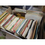 (7) Box containing approx. 193 records from 1950s and 1960s incl. Bing Crosby, Buddy Holly, Herb