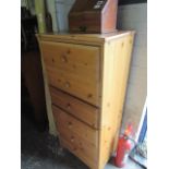 Modern pine 6 drawer tall boy