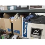 3 boxes of mixed branded clothing, some with tags incl. jackets, t-shirts, hats, gloves, etc.