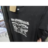 (2422) Childs Levi Strauss & Co. t-shirt in black, size L