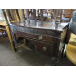 Decorative bow front dressing table with 3 drawers