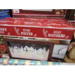 2 boxed light up holiday scenes