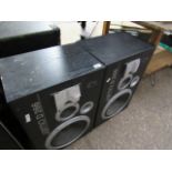 Pair of Jamo D266 black wooden speakers