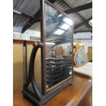 Edwardian mahogany toilet mirror