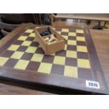 Chess board with pieces