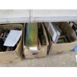 3 boxes of various picture frames