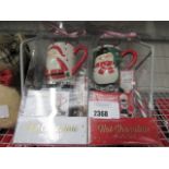 Christmas hot chocolate mug set