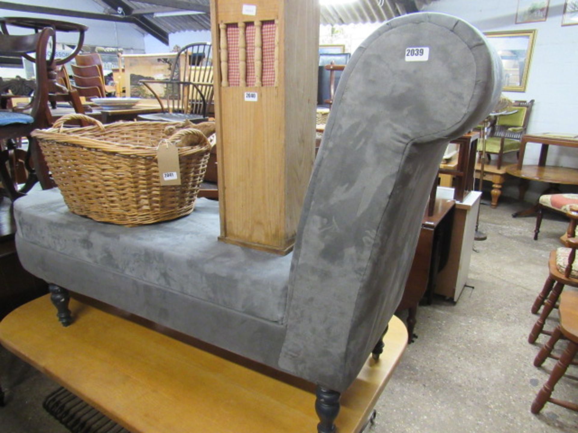 Modern grey chaise