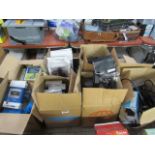 8 boxes of mixed electrical items incl. FM transmitter kits, Pygmy mag mounts, leads, USB charger