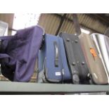 4 various luggage cases