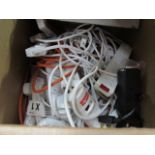 Box of mixed electric extension leads