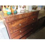 Mahogany and walnut chest of 4 drawers