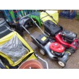 Honda petrol lawn mower with grass box