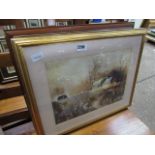 3 framed pictures of country scenes